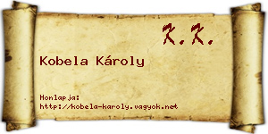 Kobela Károly névjegykártya